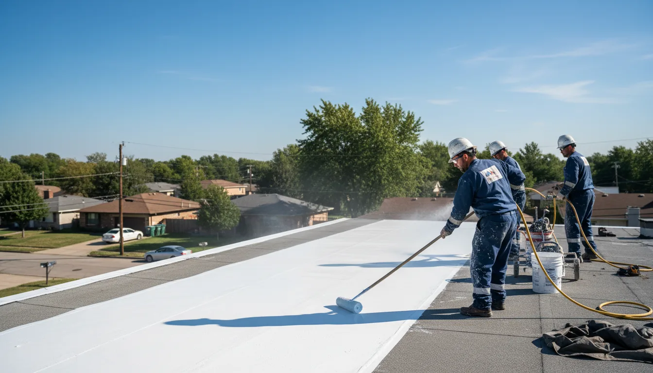 Commercial roof coating in Freedom, NY near me